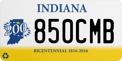 IN license plate 850CMB