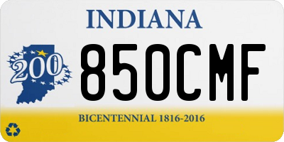 IN license plate 850CMF