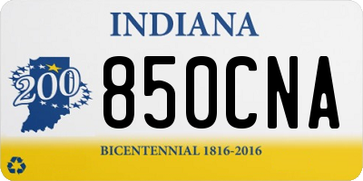 IN license plate 850CNA