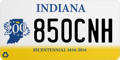 IN license plate 850CNH
