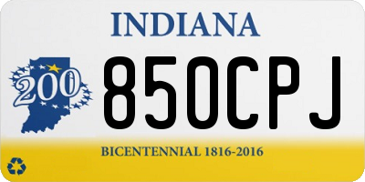 IN license plate 850CPJ