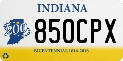 IN license plate 850CPX
