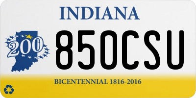 IN license plate 850CSU