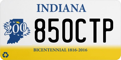 IN license plate 850CTP