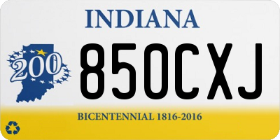 IN license plate 850CXJ