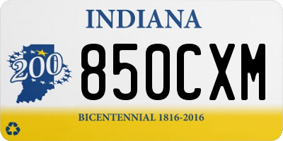 IN license plate 850CXM