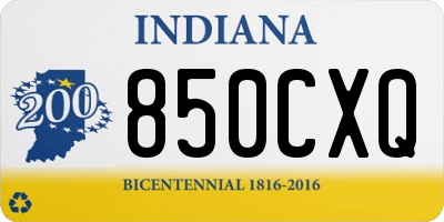 IN license plate 850CXQ