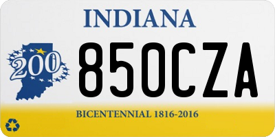 IN license plate 850CZA