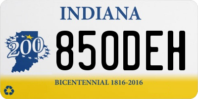 IN license plate 850DEH
