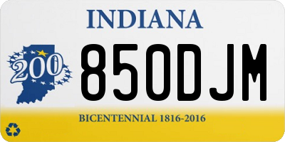 IN license plate 850DJM