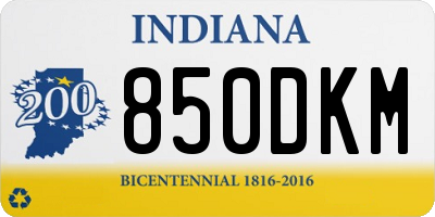 IN license plate 850DKM
