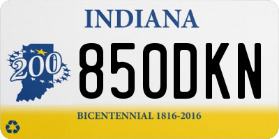 IN license plate 850DKN