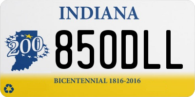 IN license plate 850DLL