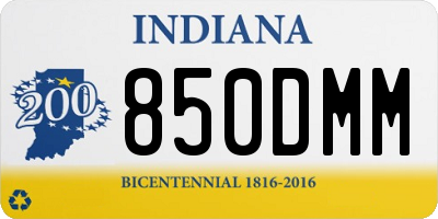 IN license plate 850DMM