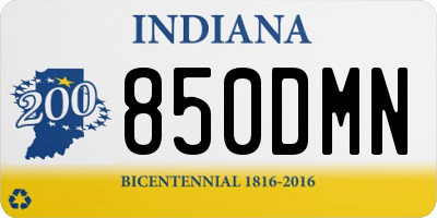 IN license plate 850DMN