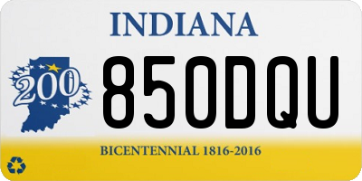 IN license plate 850DQU
