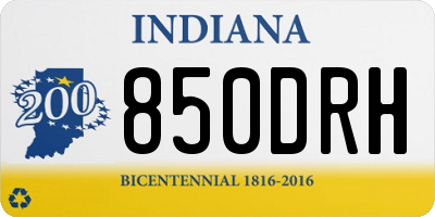 IN license plate 850DRH