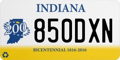 IN license plate 850DXN