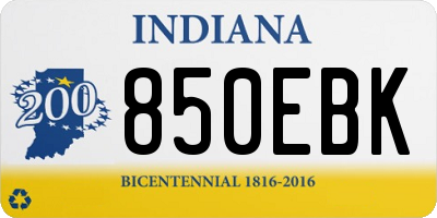 IN license plate 850EBK