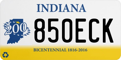 IN license plate 850ECK