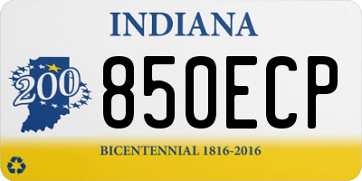IN license plate 850ECP
