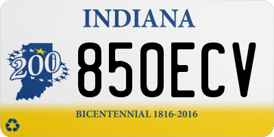 IN license plate 850ECV
