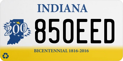 IN license plate 850EED