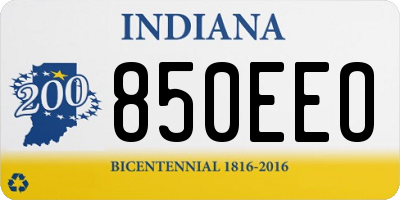 IN license plate 850EEO