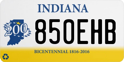 IN license plate 850EHB