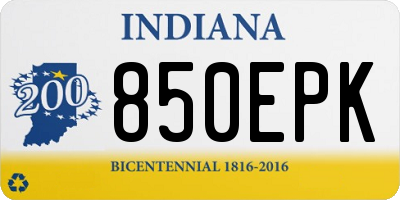 IN license plate 850EPK