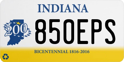 IN license plate 850EPS