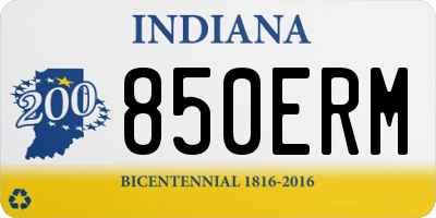 IN license plate 850ERM