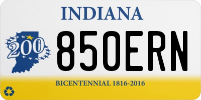 IN license plate 850ERN
