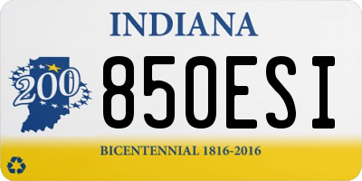 IN license plate 850ESI