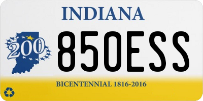 IN license plate 850ESS