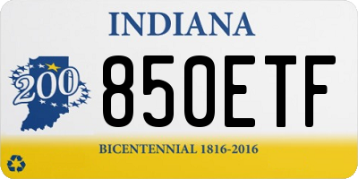 IN license plate 850ETF