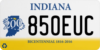 IN license plate 850EUC