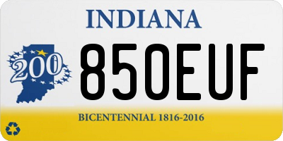 IN license plate 850EUF