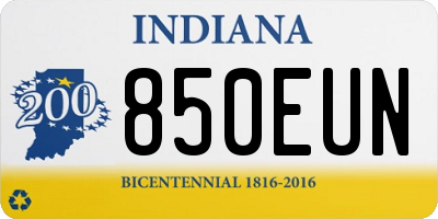 IN license plate 850EUN