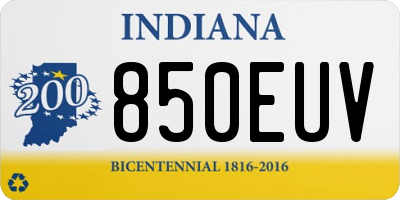IN license plate 850EUV