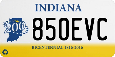 IN license plate 850EVC