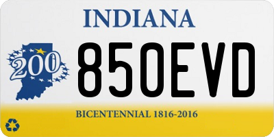 IN license plate 850EVD