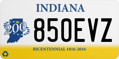 IN license plate 850EVZ