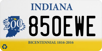 IN license plate 850EWE
