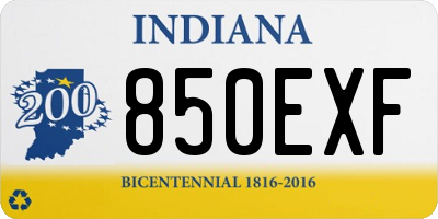 IN license plate 850EXF