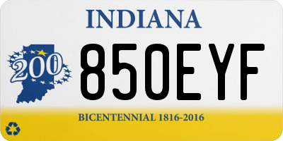 IN license plate 850EYF