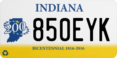 IN license plate 850EYK