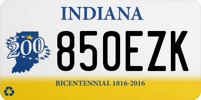 IN license plate 850EZK