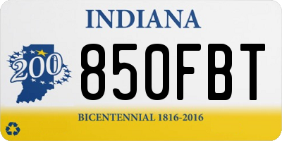 IN license plate 850FBT