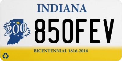 IN license plate 850FEV